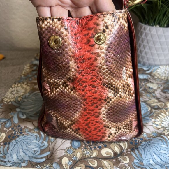 BRAHMIN ANNABELLE MULTI-COLOR ANACONDA SATCHEL Crossbody Purse - Picture 3 of 16